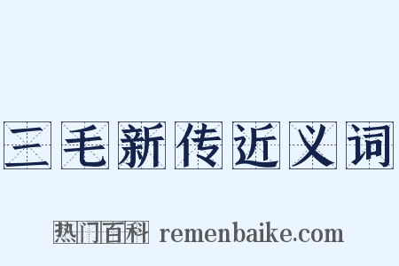 三毛新传近义词是什么意思的图片
